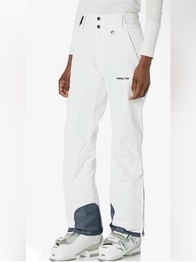Arctix White Ski & Snowboard Pants with Navy Reinforced Cuffs